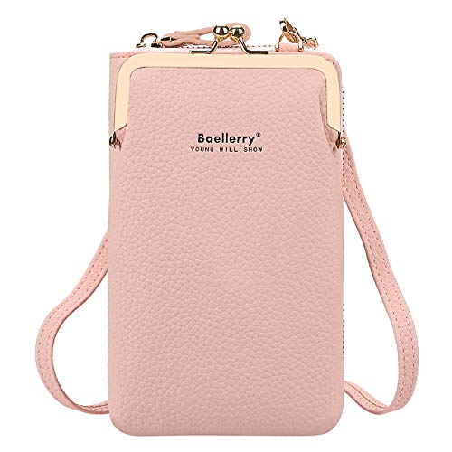 YUEcthynous Damen Leder Umhängetasche Geldbörse,RFID Schutz Geldbeutel Handy Umhängetasche Multifunktionale Handytasche mit Vielen Fächern und Kartenfächer,Verstellbar Abnehmbar Schultergurt(Rosa) YUEcthynous Damen Leder Umhängetasche Geldbörse,RFID Schutz Geldbeutel Handy Umhängetasche Multifunktionale Handytasche mit Vielen Fächern und Kartenfächer,Verstellbar Abnehmbar Schultergurt(Rosa) von YUEcthynous