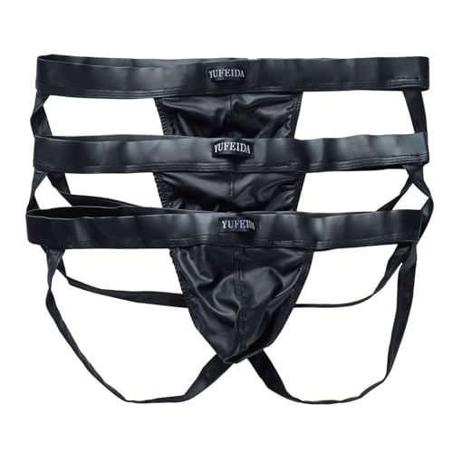 YUFEIDA Herren Boxer Slips Unterwäsche Schwarz Dessous Bikini Strings Höschen Erotische Strings für Herren von YUFEIDA