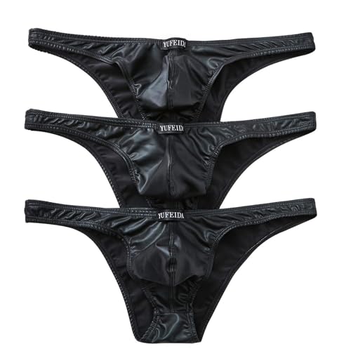 YUFEIDA Herren Boxer Slips Unterwäsche Schwarz Dessous Bikini Strings Höschen Erotische Strings für Herren von YUFEIDA