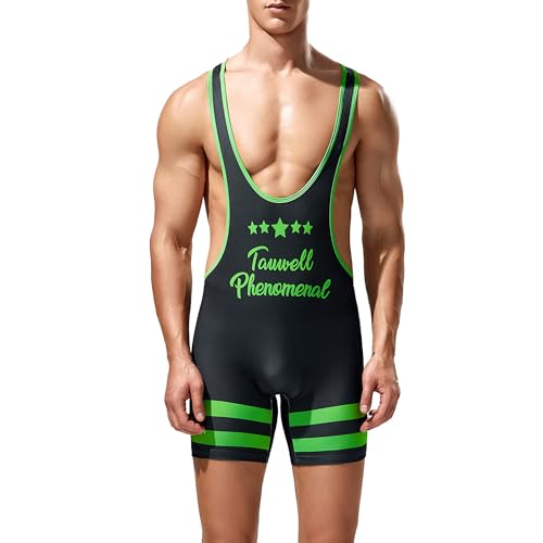 YUFEIDA Herren Sporthemden Aktive Unterhemden Boxer Wrestling Bodywear Active Bodysuit Sportunterhemden für Herren von YUFEIDA