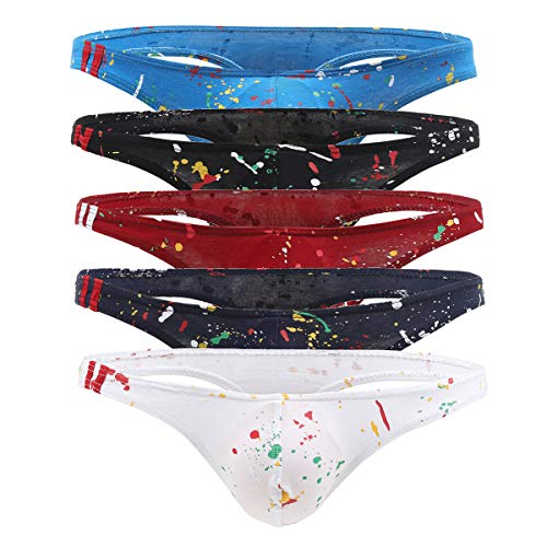 YUFEIDA Herren Strings Tangas Unterwäsche Komfort Low Rise Bikini Slips Short Unterhose Strings von YUFEIDA