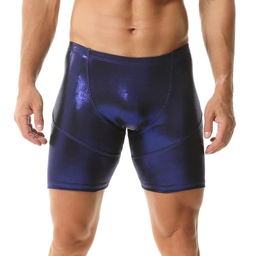 YUFEIDA Herren Unterhose Boxershorts Wet Look Retroshorts Leggings Bademode Trunks Hosen Shorts von YUFEIDA