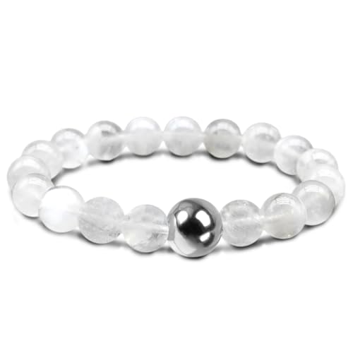 YUFFQOPC Anti Stress Ring aus Naturstein Perlen für Damen - Elastische Anxiety Rings - Fidget Ringe von YUFFQOPC