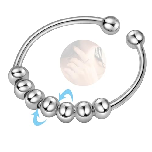 YUGDRUZY Anxiety Ring Silber 925 Frauen Ringe Damen Verstellbar Anti Stress Ring Spinner Ring Damen Fidget Ring Angst Ring Skill Ringe Silber 925 Damen Angstring Stressring Schmuck Geschenke Frauen YUGDRUZY Anxiety Ring Silber 925 Frauen Ringe Damen Verstellbar Anti Stress Ring Spinner Ring Damen Fidget Ring Angst Ring Skill Ringe Silber 925 Damen Angstring Stressring Schmuck Geschenke Frauen von YUGDRUZY