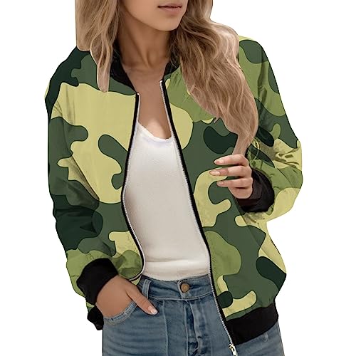 YUGHGH Damen Jacke Allover Bomberjacke mit Reißverschluss Floral Casual Jacke Blumenmuster Langarm Bomberjacke Lässig Stil Jacke mit Blumendruck Baseballkragen Jacke YUGHGH Damen Jacke Allover Bomberjacke mit Reißverschluss Floral Casual Jacke Blumenmuster Langarm Bomberjacke Lässig Stil Jacke mit Blumendruck Baseballkragen Jacke von YUGHGH