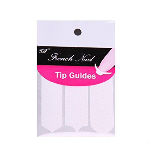1/100 Pack Französische Schablone Nagelkunst Form Fringe Guides Maniküre Aufkleber Tipps Band von YUGSHNKFC