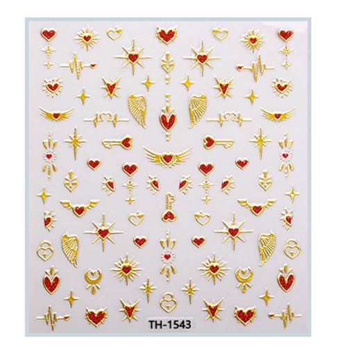 1 Blatt Valentinstag Nägel Kunstaufkleber Für Frauen Maniküre Dekore Frühling Festival Nägel Abziehbilder Nägelzubehör von YUGSHNKFC