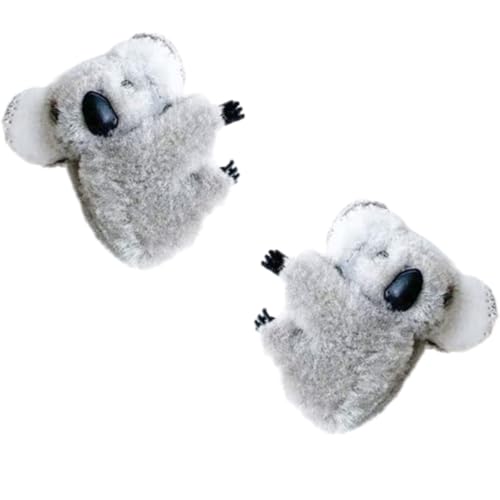 1 Paar schöne Haarspangen in Koala-Form, Plüsch-Kopfbedeckung, starker Halt, Haarklammer für Mädchen und Jugendliche von YUGSHNKFC