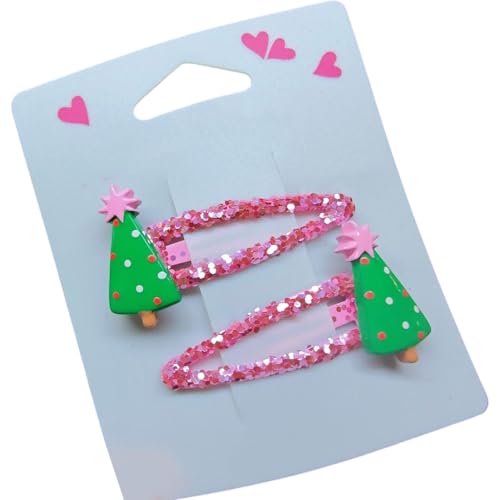 1 Paar schöne Weihnachts-Haarspangen für Damen und Mädchen, rutschfeste Designs, Haarspangen für Weihnachtsfeiern von YUGSHNKFC
