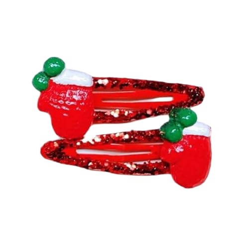 1 Paar schöne Weihnachts-Haarspangen für Damen und Mädchen, rutschfeste Designs, Haarspangen für Weihnachtsfeiern von YUGSHNKFC