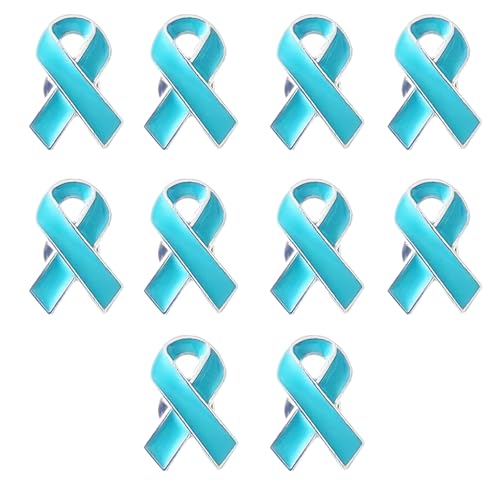 10 x Anstecknadeln für Brustkrebs-Bewusstsein, modische Band-Brosche für Frauen und Mädchen, dekoratives Abzeichen, Brosche, Schmuck, Ornament von YUGSHNKFC