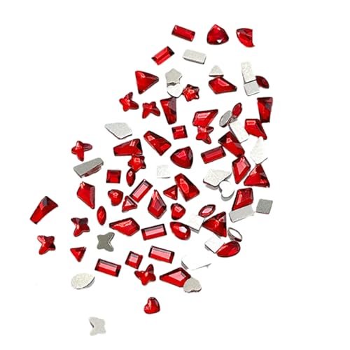 100 Pack Fashion Glass Nagel Kunst Schmuckanhänger Kristall Diamant Strasssteine ​​Dekoration Dekorationen Verzierungen Schmuckmaterialien von YUGSHNKFC