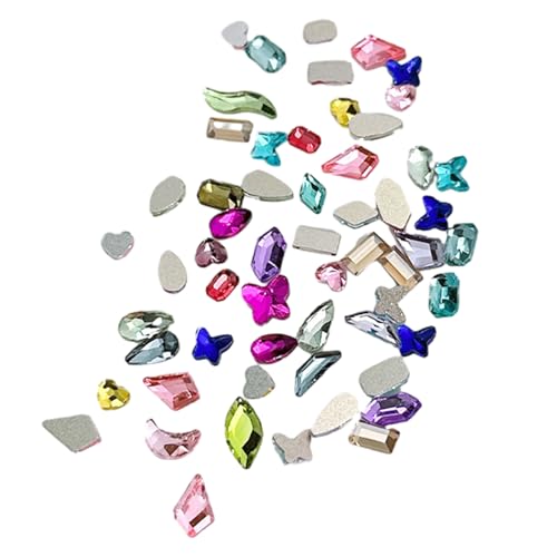 100 Pack Fashion Glass Nagel Kunst Schmuckanhänger Kristall Diamant Strasssteine ​​Dekoration Dekorationen Verzierungen Schmuckmaterialien von YUGSHNKFC