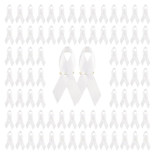 100 Stück Band-Broschen Abzeichen Brustkrebs Gesundheitspflege Pin Frauen Öffentliche Wohlfahrt Abzeichen Bewusstsein Hoffnung Geschenk Brosche Pins, Einheitsgröße, Wie beschrieben von YUGSHNKFC