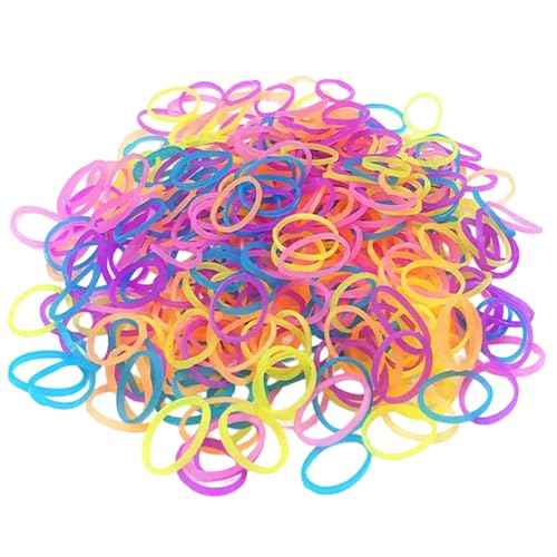 1000 Stück Elastische Haarbänder Gummiband Pferdeschwanz Halter Haargummis für Mädchen Haarringe Kleine Haargummis von YUGSHNKFC