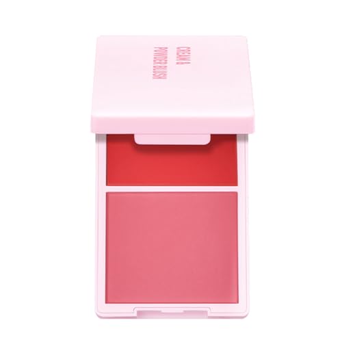 2-in-1 Creme- und Puder-Rouge, tragbar, Wangen-Kosmetik, Reisefreundlich, Wangenrouge, für Frauen, die Make-up lieben von YUGSHNKFC