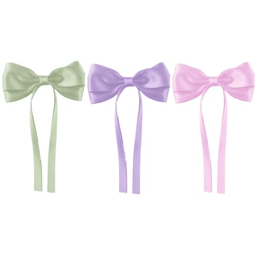 3 Stück Soft Touch Haarschleifen Haarspangen Mit Schleife Haarnadel Haarschmuck Geschenk Für Frauen Mädchen von YUGSHNKFC