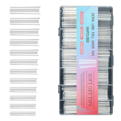 504pcs Vollständige Abdeckungen Tipps Weiche Gel Tipps Acrylnägel Tipps Klare Nägel Tipps Drücken Sie Auf Nägel Falsche Nägel Für Frauen Extra Langes Weiches Gelnagelspitzen von YUGSHNKFC