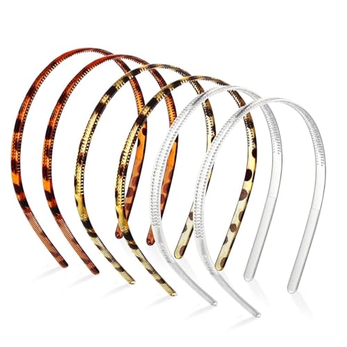 6 Stück elastische schöne Stirnbänder bequeme Haarreifen elegantes Mädchen-Haarteil für den täglichen Gebrauch von YUGSHNKFC