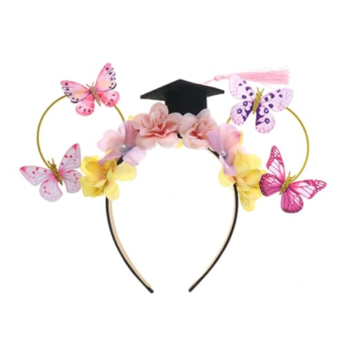 Blumenstirnbänder für Kinder und Mädchen, Schmetterlingskronen, verstellbare Blumen-Haar-Accessoires für Fotografie-Requisiten von YUGSHNKFC