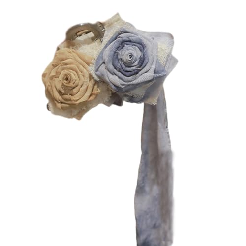 Chinesische Haarspange in Blumenform mit langem Band für Damen, Frühlings-hoher Pferdeschwanz, Haarklammer für Teenager von YUGSHNKFC