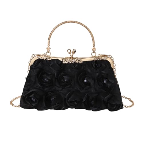 Creative Rose Designs Abendtasche Handtasche Schulter Crossbody Taschen Mit Kettenriemen Für Braut Oder Abschlussballveranstaltungen von YUGSHNKFC
