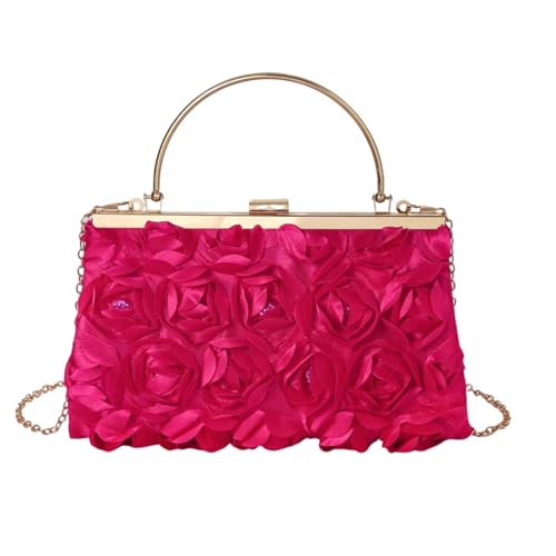 Creative Rose Designs Abendtasche Handtasche Schulter Crossbody Taschen Mit Kettenriemen Für Braut Oder Abschlussballveranstaltungen von YUGSHNKFC