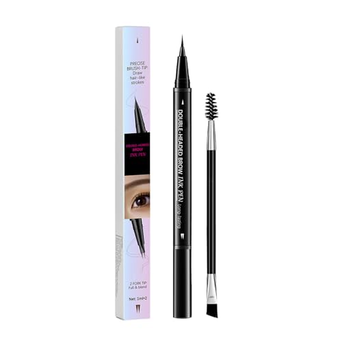 Doppelendes Flüssiges Augenbrauenbleistift Dunkelbrauner Brauen Stift Wasserdichte Lang Anhaltende Natürliche Look Für Frauen Präzise Pinselspitze von YUGSHNKFC