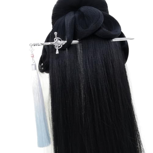 Einzigartige Haarspange mit zarten Quasten, luxuriöse Gold- oder Silber-Haarnadel mit Quasten-Details für besondere Anlässe von YUGSHNKFC