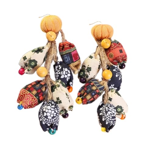 Elegante Herbstohrringe Handgefertigte Stoffkürbis Sonnenblumen Dangle Großes Statement Tragbar Für Trendige Frauen Casual Wear von YUGSHNKFC