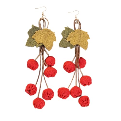 Elegante Herbstohrringe Handgefertigte Stoffkürbis Sonnenblumen Dangle Großes Statement Tragbar Für Trendige Frauen Casual Wear Elegante Herbstohrringe Handgefertigte Stoffkürbis Sonnenblumen Dangle Großes Statement Tragbar Für Trendige Frauen Casual Wear von YUGSHNKFC