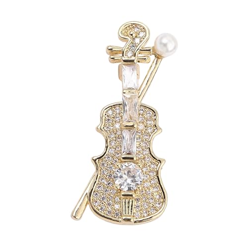 Elegante Robuste Leichtmetallgeige Pin Mit Stilvollen Strasssteinen Ideale Geschenke Für Musiker Trendy Schmuck Zubehör Elegant Retro Violin Schmuck von YUGSHNKFC