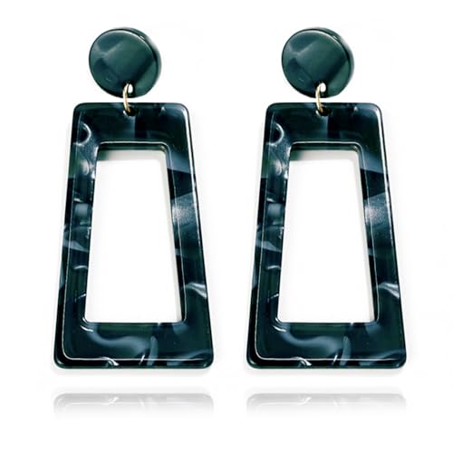 Elegante Trapez-Ohrringe, Acetat, Damen-Ohrringe, handgefertigt, Acetat-Textur, geeignet für Büro und Party, handgefertigt von YUGSHNKFC