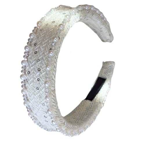 Eleganter Kopfschmuck mit Kunstperlen, modisches Haarband, bequemes Haarband für Hochzeiten und Abschlussbälle von YUGSHNKFC