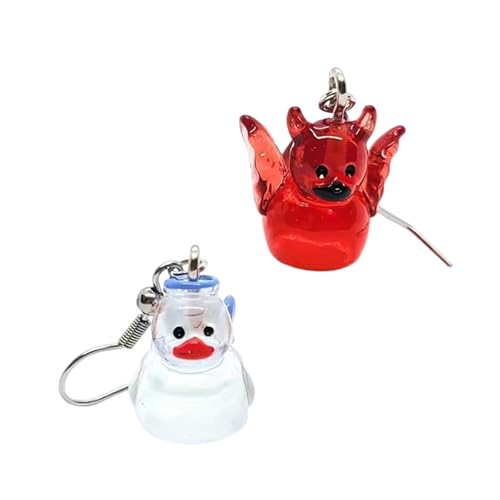 Ent Eckende Charme Dangle Ohrtropfen Handgefertigtes Harz Engel Devil Ohrringe Unterscheidbar Gotische Accessoires Für Halloween Tragen Harzohrringe von YUGSHNKFC