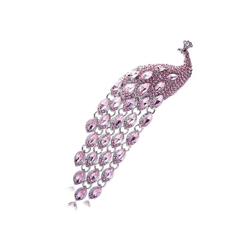 Exquisite Long Tail Peacocks Brosche Statement Schmuck Einzigartige Kleidung Accessoire Geeignet Für Elegante Abendkleidung Langer Schwanzbrosche von YUGSHNKFC