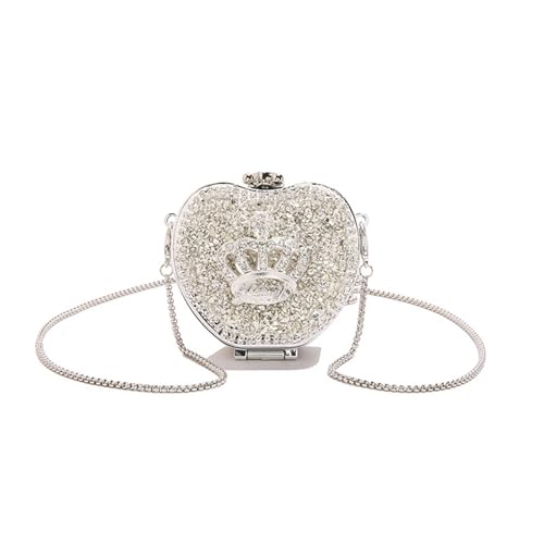 Frauen Umhängetasche Stilvolle Kettenbeutel Acryl Crossbody Tasche Abendtasche Glitzernden Quadratbeutel Strauchsteine ​​Messengerbeutel Tasche von YUGSHNKFC