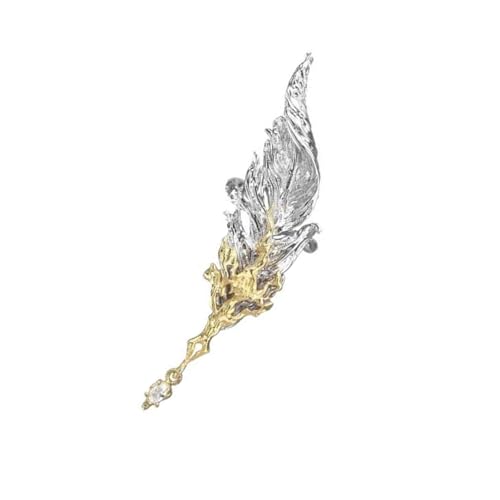 Gefederter Ohrclip im Gothic-Stil, ohne Piercing, Unisex-Schmuck, dunkle Romantik-Legierung, Ohrmanschette für Damen und Herren, Retro, Gothic-Manschette, Legierung, Left ear, Wie beschrieben, Wie Gefederter Ohrclip im Gothic-Stil, ohne Piercing, Unisex-Schmuck, dunkle Romantik-Legierung, Ohrmanschette für Damen und Herren, Retro, Gothic-Manschette, Legierung, Left ear, Wie beschrieben, Wie von YUGSHNKFC