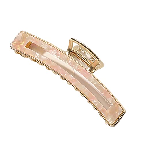 Geometrische Acetat-Haarklammer für Damen, ausgehöhlte Haarspangen, schöne Legierung, bunte Haarklammer für Pferdeschwanz-Halter von YUGSHNKFC