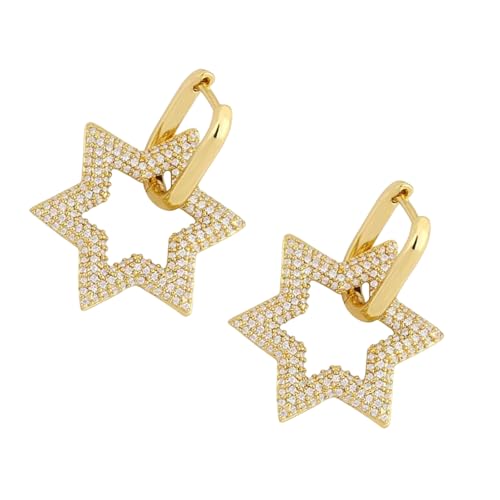 Geometrische Tropfen-Ohrringe, Herz-Ohrschnallen, modischer ovaler Ohrschmuck, Kupferstruktur, geeignet für Frauen und Jugendliche, moderner Schmuck von YUGSHNKFC