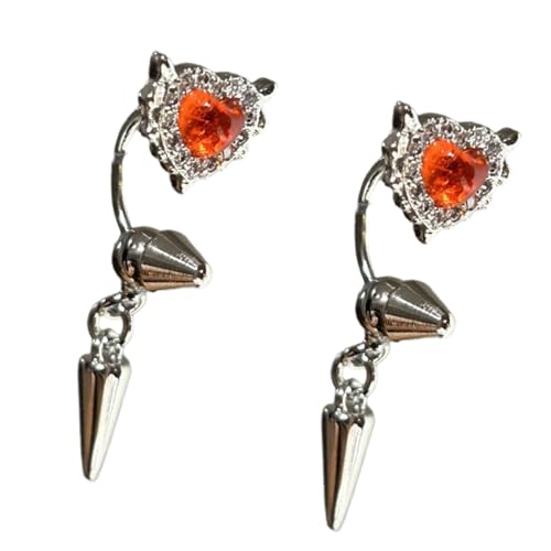 Glitzernde Kristall-Herz-Flügel-Ohrknochen-Nägel, Knorpel-Ohrstecker, elegantes Schmuck-Accessoire für Frauen, Partykleidung, Creolen, Ohrkletterer von YUGSHNKFC