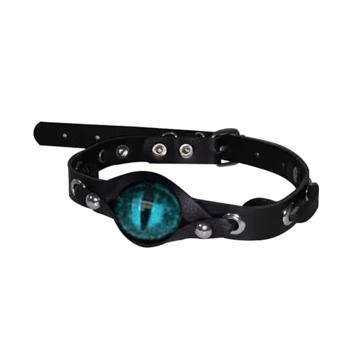 Gothic Punk Choker Halskette Mit Dämonen Augendesign Fashion Accessoire Für Frauen Craft Of PU Leder Und Harzlegierung Gothic Jewelry von YUGSHNKFC