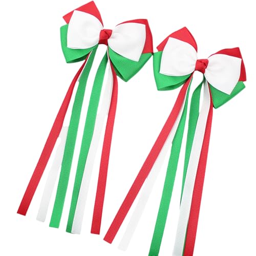 Haarspangen mit Schleife, 2 Stück, Weihnachts-Haar-Accessoire, Haarnadel-Dekoration für Kinder und Erwachsene von YUGSHNKFC