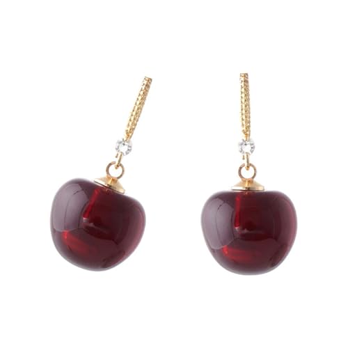 Hängende Ohrringe mit Kirschen, multifunktional, Kirschen, Ohrschmuck, Modeschmuck, Obstschmuck, einzigartig für den täglichen Gebrauch von YUGSHNKFC