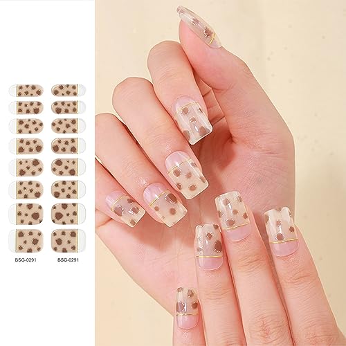 Halbhärtete Gelnagellackstreifen Klebstoff Gelnägelkunst Aufkleber Dauerhafte Glitzergelnagel Wraps Aufkleber Mit Nagelfeile von YUGSHNKFC