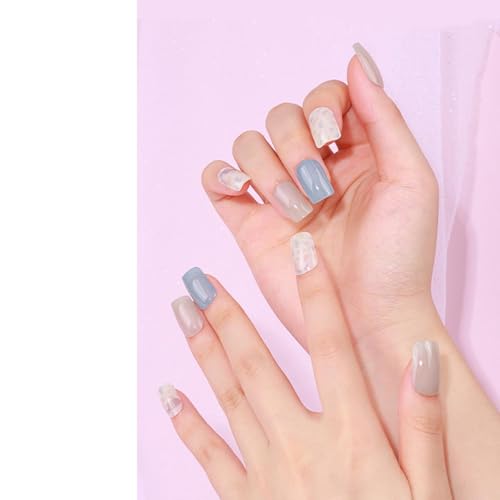 Halbhärtete Gelnagellackstreifen Klebstoff Gelnägelkunst Aufkleber Dauerhafte Glitzergelnagel Wraps Aufkleber Mit Nagelfeile von YUGSHNKFC