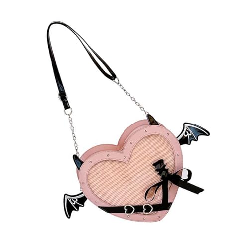 Itabag Umhängetasche in Herzform im japanischen Stil, süße Schleifen, Umhängetasche, modische Dating-Tasche, schöne Kuriertasche, süße Schleifen, Umhängetasche, schöne Dating-Tasche, Teenager von YUGSHNKFC