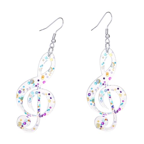 Kreative Acrylmusikalische Note Dangle Ohrringe Trendy Ohrschstene Modische Statement Accessoires Für Trendsetters Bunt Musik Note Schmuck Schmuck von YUGSHNKFC