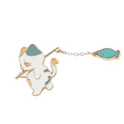 Kreative Angelkatzen Metall Brosche Doppelstile Optionen Kompakte Größe Dekorative Stift Für Jacken Taschen Hüte Bunt Fisch Design Pin von YUGSHNKFC