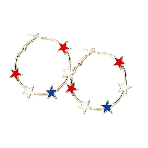 Leichtes Star Hoop Ohrringe Legierung Sicher Für Empfindliche Haut Täglich Und Party Tragen Bequeme Ohrringe Für Frauen von YUGSHNKFC